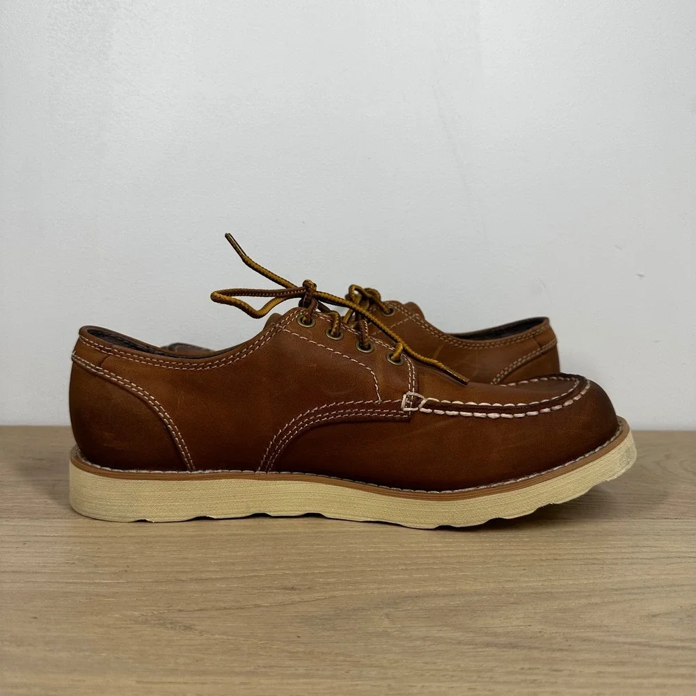 Eastland Lumber Down Boat Shoes Men 10D Brown Leather Moc Toe Heritage Preppy